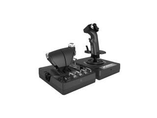 Joystick Saitek Logitech Hotas Palanca y Acelerador x56 Rgb Precision Ajustable