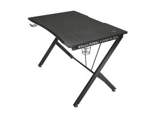 Escritorio Gamer Trust Gxt 711 Dominus Ergonomico Con Soporte De Auriculares y Vasos