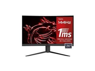 Monitor Gamer Msi 24 Optix G24C4 Panel Va 1080p Full HD Curvo 1500R Gamer 144Hz 1Ms Amd FreeSync Con Hdmi y DisplayPort
