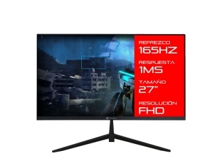Monitor Gamer PERSEO 27 Hermes 165hz 1ms Panel Va Fhd 1080p FreeSync Hdmi Dp Compatible Con Vesa 100x100 Parlantes