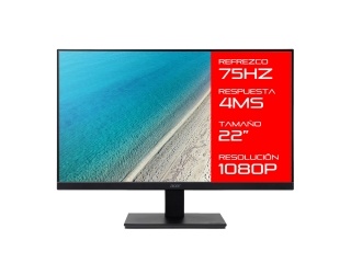 Monitor Acer 22 V227q Bbi Fhd 1080p Panel Ips Lcd Conexiones Vga y Hdmi Compatible Con Vesa 100 x 100
