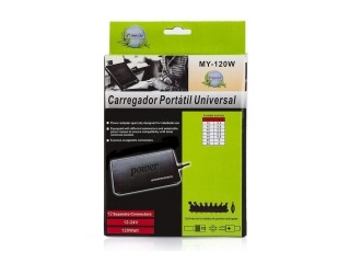 Cargador Universal Notebook 120w 12 Puntas Multivoltaje Laptop Multipuntas