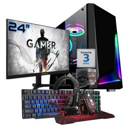 PC Gamer AMD Ryzen 3 3200G RAM 16Gb Ddr4 Ssd Nvme 512Gb Monitor 24" 100Hz  Wifi Bt Teclado Mouse Auricular MousePad W10