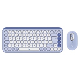 Combo LOGITECH Pop Icon Inalambrico Teclado y Mouse Lila Usb 920-013054