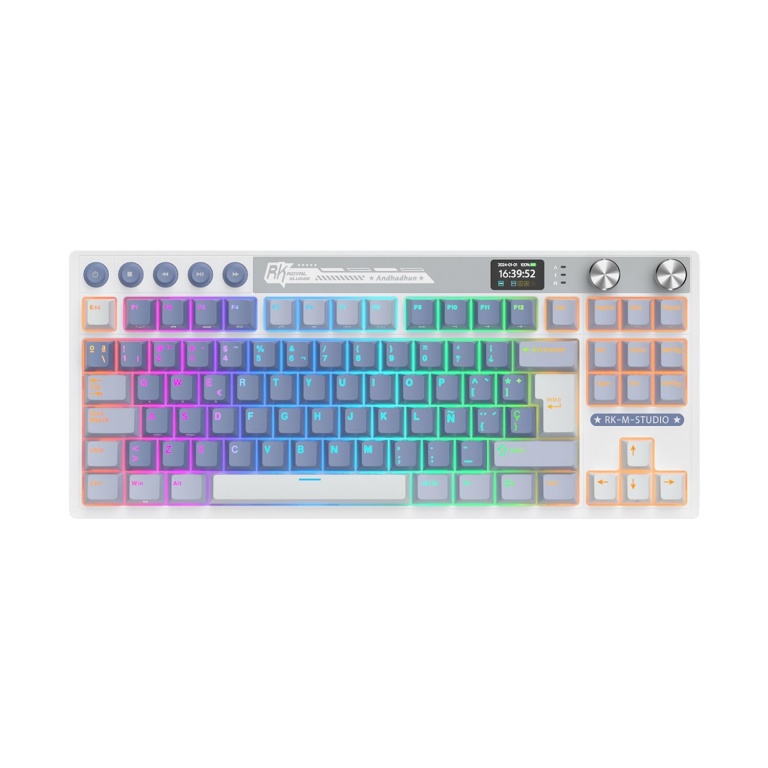 Teclado RK ROYAL KLUDGE M87 Ocean Blue Blue Switch Rgb Usb-C