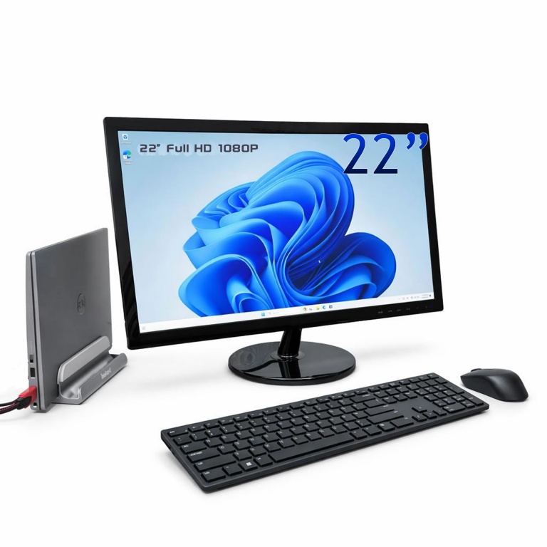 Combo Notebook Dell Latitude 5410 Core i7 - 16Gb - 256Gb - Pantalla 13.3 - W11 Pro - Monitor 22 FHD Webcam