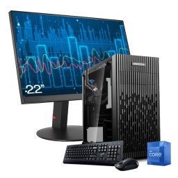 Equipo PC INTEL Core i7 12700 12va Gen - 16Gb - Ssd 512Gb - Wifi/Bt - Monitor 22" - Windows 11 Pro - Accesorios