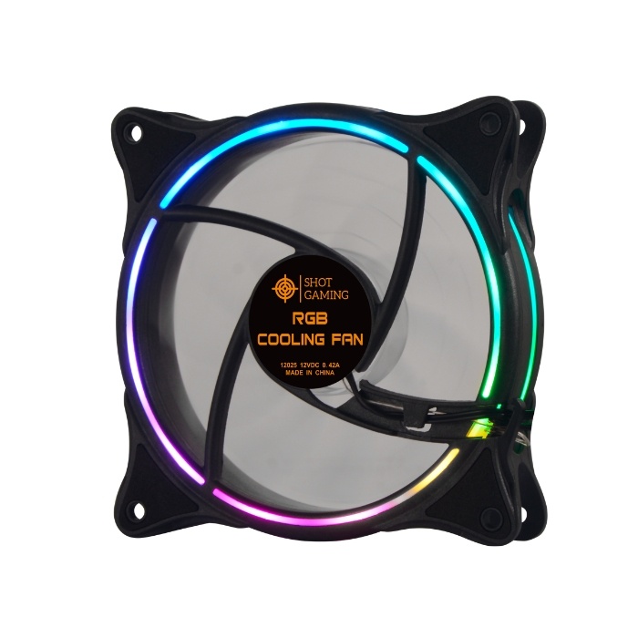 Fan Cooler Shot Gaming 120mm Led Rgb