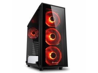 Gabinete Gamer Sharkoon Tg4 4 Fan Led 120mm Rojo