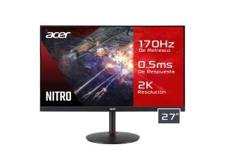Monitor Gamer Acer 27 Nitro Xv272u 165Hz 0.5ms 2k 2560 x 1440 Hdmi DisplayPort Compatible Con Vesa 100x100