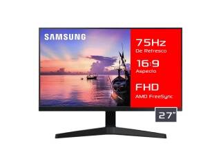 Monitor Gamer Samsung 27 LF27T350FHLXZX Full Hd 1080p Panel Ips Led 75Hz Conexiones Vga y Hdmi Amd FreeSync