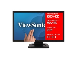Monitor Viewsonic 22 TD2210 Pantalla Tactil Full Hd 1080p 60Hz 5Ms Conexiones Dvi y Vga Compatible Con Vesa 100 x 100