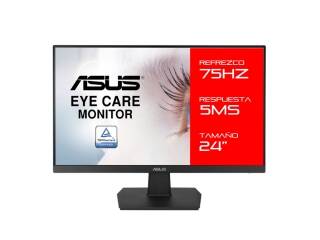 Monitor Asus Plano 24 Va247he Fhd 1080p Panel Va 75Hz Led Conexiones Hdmi Dvi y Vga Compatible con Vesa 100 x 100