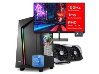 PC Gamer Intel Core i5 12400f Ram 32Gb Nvme 2Tb Rtx 3050 8Gb Dp Hdmi Wifi Win10 Juegos y Monitor Gamer 24 165hz 1ms