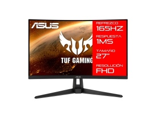 Monitor Gamer ASUS 27 Tuf Vg27vh1b Curvo 165Hz 1Ms Full Hd 1080p Panel Va Premium FreeSync Hdmi Vga Vesa 100x100mm