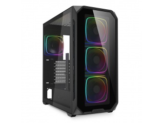 Gabinete Gamer SHARKOON AK5G RGB + 4 Fanes 120mm ARGB Hub 4 Port