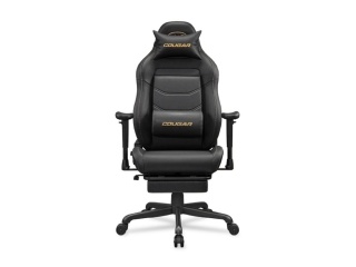 Silla Gamer COUGAR Explore Neo Gold Regulable 155 Grados Soporta Hasta 120kg Material Cuero Sintetico