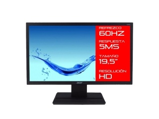 Monitor Acer 20 V206 Hql Abi Hd 900p Panel Tn Led 60Hz Conexiones Vga Hdmi Compatible Con Vesa 100 x 100