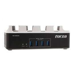 Regulador Forza Fsp4402Usb-C 220v 1300w 4 Tomacorrientes 4 Usb Soporte Integrado De Goma Para Telefono Y Tableta