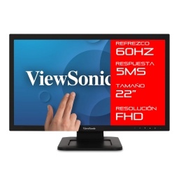 Monitor Viewsonic 22 TD2210 Pantalla Tactil Full Hd 1080p 60Hz 5Ms Conexiones Dvi y Vga Compatible Con Vesa 100 x 100