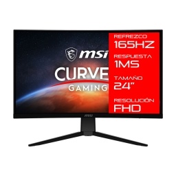 Monitor Gamer MSI 24 OPTIX G242C 170Hz Curvo 1500r 1Ms Full Hd 1080p Panel Va Premium FreeSync 2x Hdmi 1x Dp Vesa 75x75