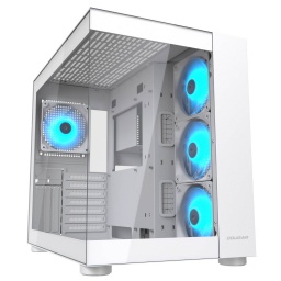 Gabinete Gamer COUGAR FV150 Rgb + 4 Fan ARGB 120mm Mid Tower Usb 3.0 Blanco