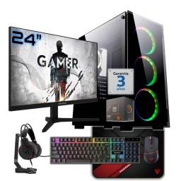 PC Gamer AMD Ryzen 5 8500G (6 N�cleos) - RAM 16Gb - Ssd 1Tb - Monitor 24" 100Hz - Wifi/Bt Combo Accesorios Windows