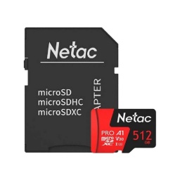 Memoria Micro SD NETAC 512Gb P500 Pro 100Mb/s C10 + Adaptador