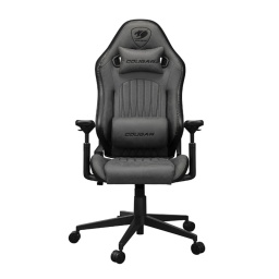 Silla Gamer COUGAR EXPLORE JET GREY F Soporta Hasta 120Kg Regulable Reclinable 155 Grados Almohadones