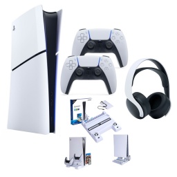 Consola Ps5 Sony Playstation 5 Slim 1Tb Digital 2 Joystick DualSense Astro's Playroom + Base + Auriculares