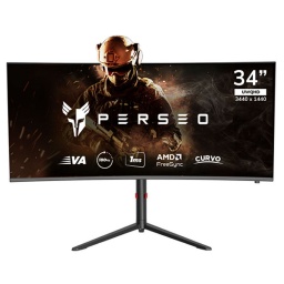 Monitor Gamer PERSEO Hermes 34 MPUC.34PU.180H Curvo 1ms 180Hz 2k Wqhd Hdmi Dp Vesa 100x100