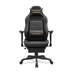 Silla Gamer COUGAR Explore Neo Gold Regulable 155 Grados Soporta Hasta 120kg Material Cuero Sintetico