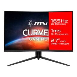 Monitor Gamer Msi 27 Optix G271cp 165Hz Curvo 1Ms Full Hd 1080p Panel Va Amd FreeSync 2x Hdmi 1x Dp Vesa 100x100mm