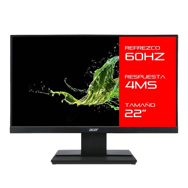 Monitor Acer V226Hql 22 Fhd 1080p Panel Tn 60Hz Led Conexiones Hdmi y Vga Compatible Con Vesa 100 x 100