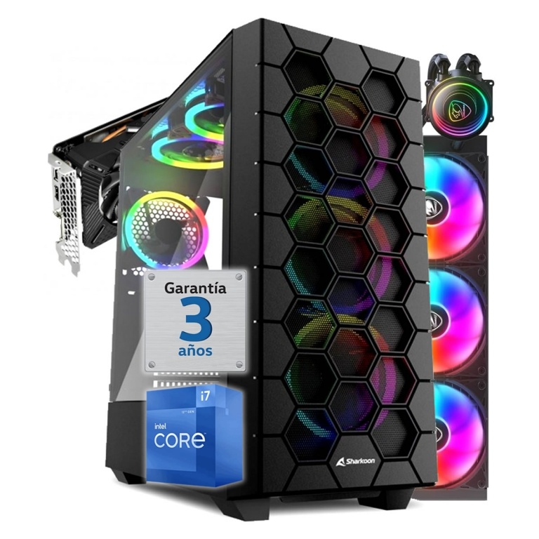 PC Gamer Intel Core i7 12700f Ram 32Gb Ddr5 4800Mhz Rgb Nvme 2Tb Rtx 4060Ti 16Gb Gddr6 W11 64bit Espa�ol