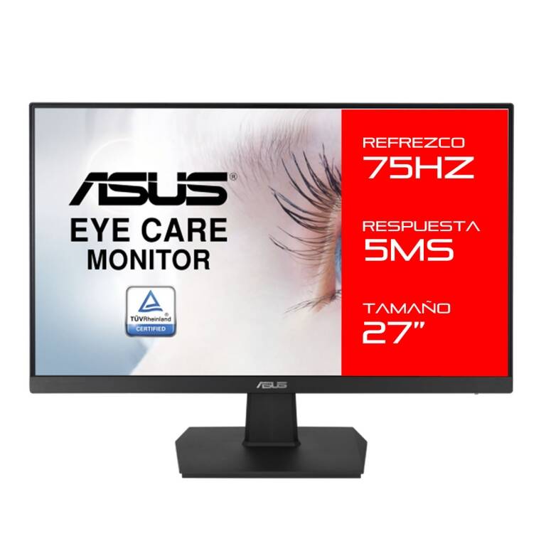 Monitor ASUS Eye Care Va27ehe 27 75Hz 5ms Full Hd 1080p Amd FreeSync Hdmi D-Subx Compatible Con Vesa 100x100