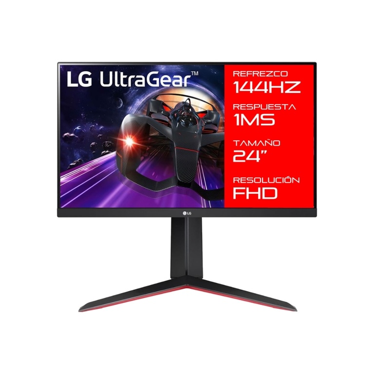 Monitor LG UltraGear 24GN65R-B 24 LED IPS Full HD 144Hz FreeSync HDMI Display Port Compatible Vesa 100 x 100