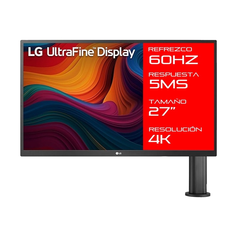 Monitor LG Ergo 27UK580-B 27 Panel LED Ips 4K 60 Hz 5Ms FreeSync HDMI Display Port 3840 x 2160