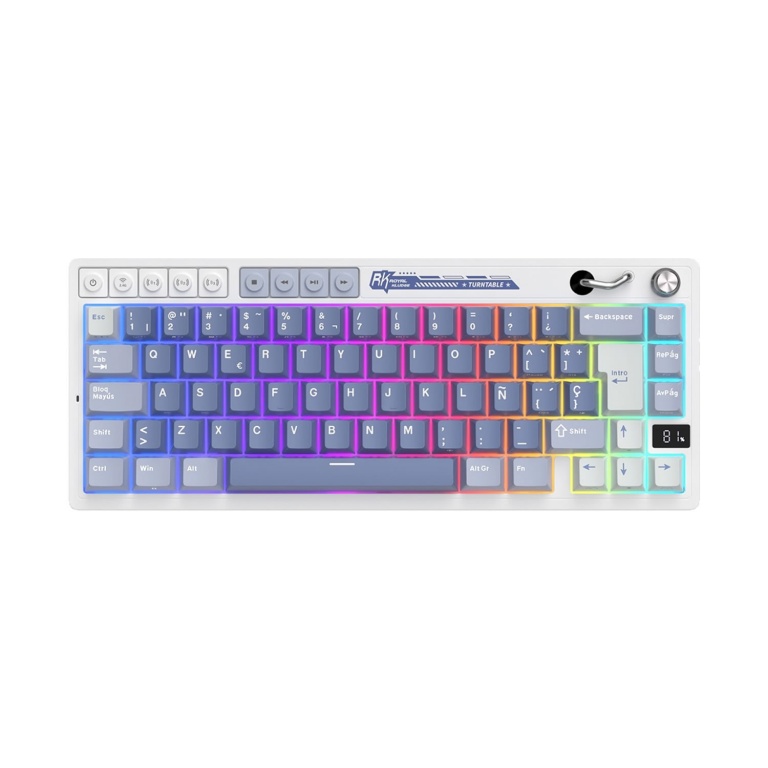 Teclado RK ROYAL KLUDGE M65 Ocean Blue Beige Switch Rgb Usb-C