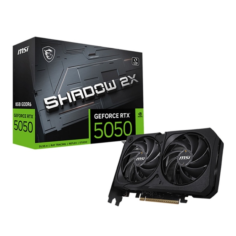 Tarjeta De Video MSI RTX 5050 8Gb Shadow Gddr6 OC Edition x2 Fanes Hdmi Dp