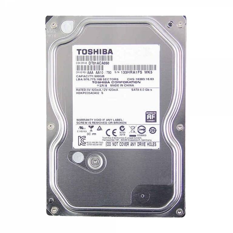 Disco Duro Toshiba 500Gb 3.5 Sata 3 6.0Gbps 7200rpm