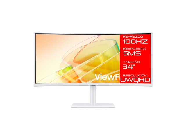 Imagen de Monitor Gamer SAMSUNG Curvo Viewfinity 34 S65UC Led VA UWQHD 100hz 1440p FreeSync Hdmi DP Compatible Vesa 100x100 Blanco