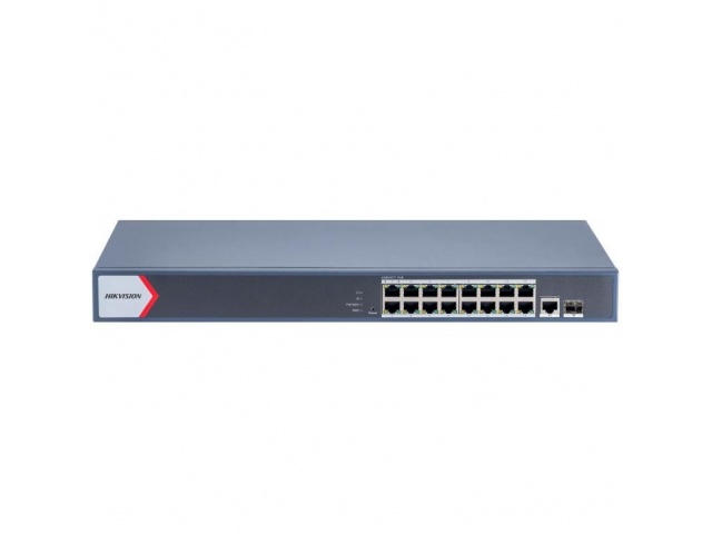 Imagen de Switch HIKVISION DS-3E1518P-EI/M PoE 16 Puertos Gigabit 130w Administrable Rackeable