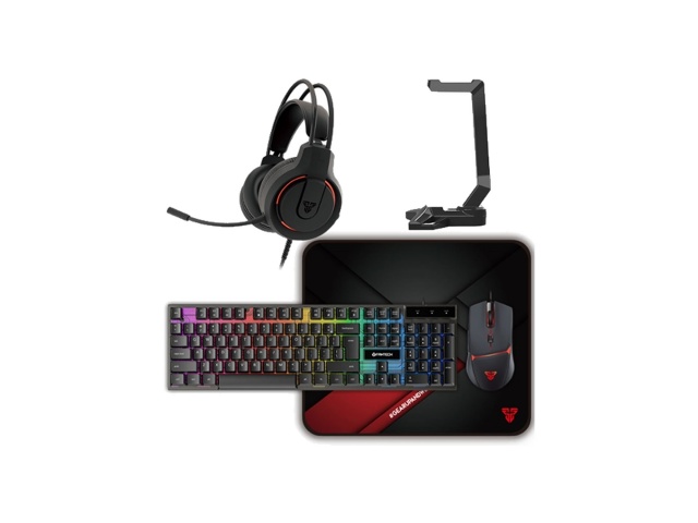 Imagen de Combo FANTECH P51 5 en 1 Teclado - Mouse - Auricular - Mouse pad - Soporte para auriculares RGB