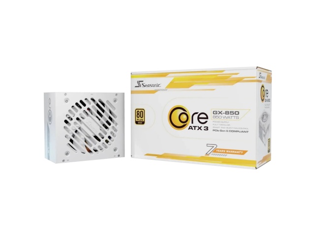 Imagen de Fuente De Poder ATX 3.1 SEASONIC RCore 850w 80 Plus Gold Gx-850 Full Modular PCI-e 5.1 SRP-CGX851 Blanco
