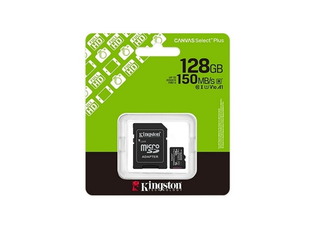 Imagen de Memoria MicroSD KINGSTON 128Gb Canvas Plus 150mb/s C10