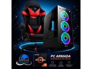 PC Gamer AMD Ryzen 3 3200G - RAM 16Gb - Ssd Nvme 512Gb - Wifi + Bluetooth - Windows 11 - Silla Gamer Con Masajeador